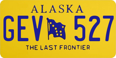 AK license plate GEV527