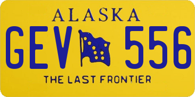 AK license plate GEV556