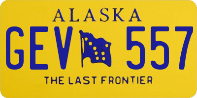 AK license plate GEV557