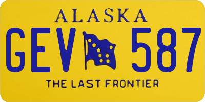 AK license plate GEV587