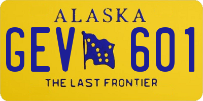 AK license plate GEV601