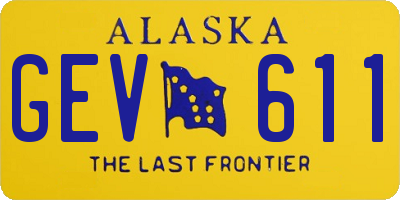AK license plate GEV611