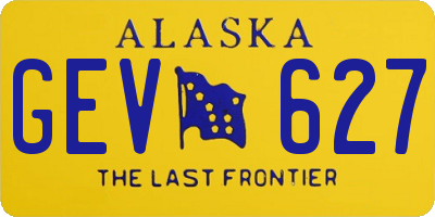 AK license plate GEV627