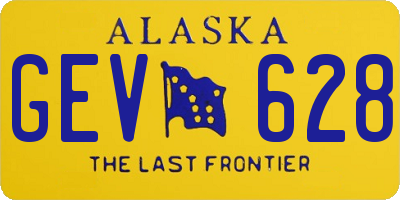 AK license plate GEV628