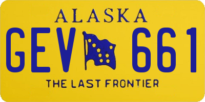 AK license plate GEV661