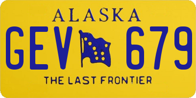 AK license plate GEV679