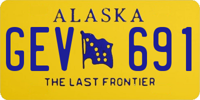 AK license plate GEV691
