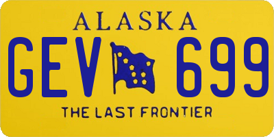 AK license plate GEV699
