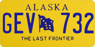 AK license plate GEV732