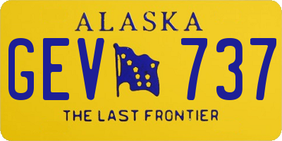 AK license plate GEV737