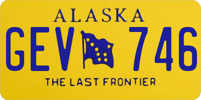AK license plate GEV746