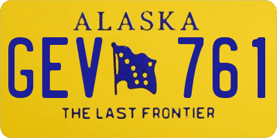 AK license plate GEV761