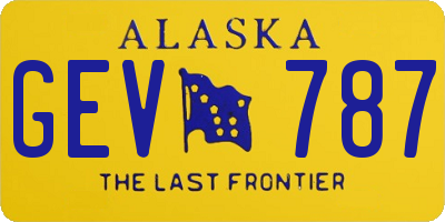 AK license plate GEV787