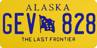 AK license plate GEV828