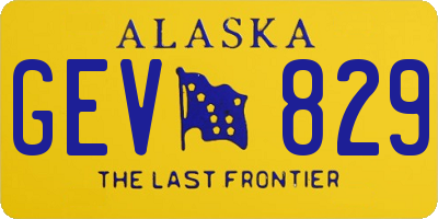 AK license plate GEV829