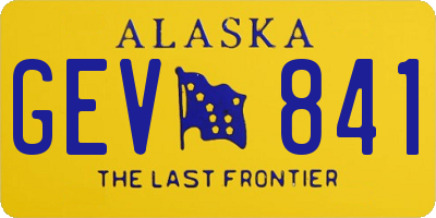 AK license plate GEV841