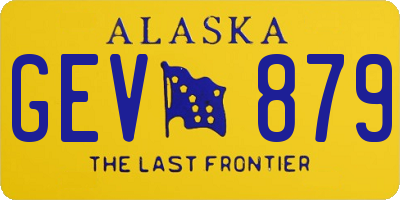AK license plate GEV879