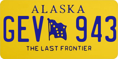 AK license plate GEV943