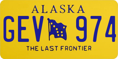 AK license plate GEV974