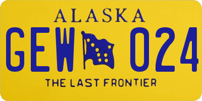 AK license plate GEW024