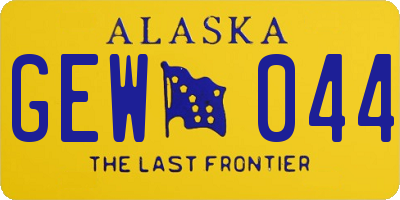 AK license plate GEW044