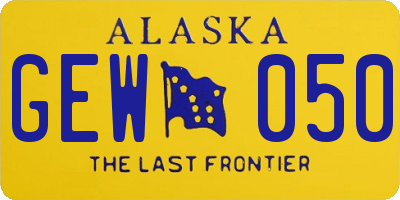 AK license plate GEW050