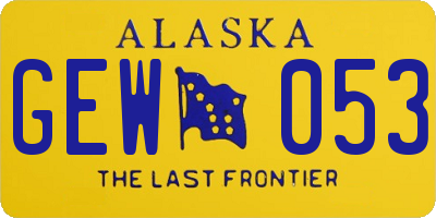 AK license plate GEW053