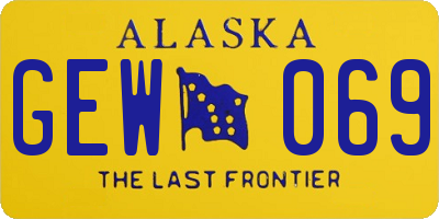 AK license plate GEW069