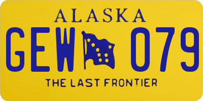 AK license plate GEW079
