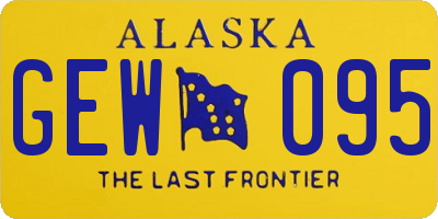 AK license plate GEW095