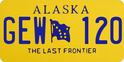 AK license plate GEW120