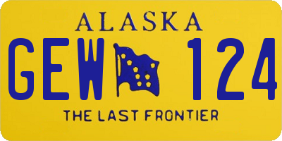 AK license plate GEW124