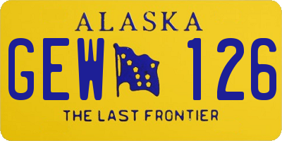 AK license plate GEW126