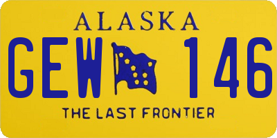 AK license plate GEW146