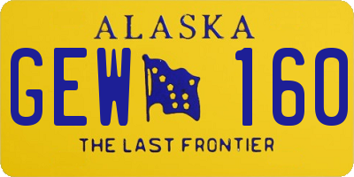 AK license plate GEW160