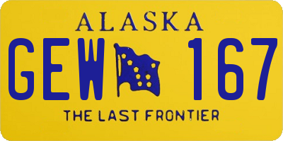 AK license plate GEW167