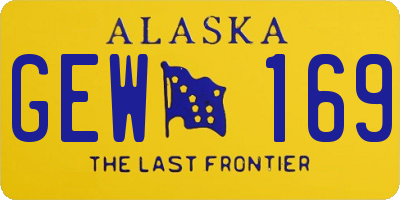 AK license plate GEW169