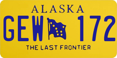 AK license plate GEW172