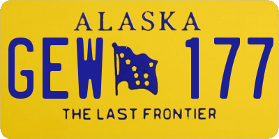 AK license plate GEW177