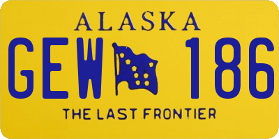 AK license plate GEW186