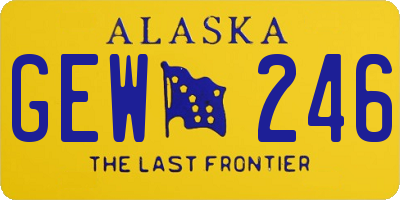 AK license plate GEW246