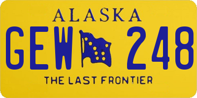 AK license plate GEW248