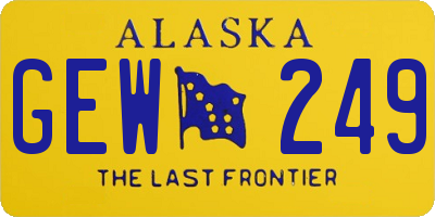 AK license plate GEW249
