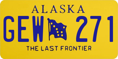 AK license plate GEW271