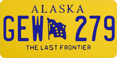 AK license plate GEW279
