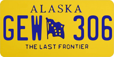 AK license plate GEW306