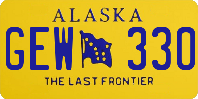 AK license plate GEW330