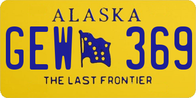 AK license plate GEW369