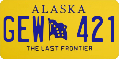 AK license plate GEW421