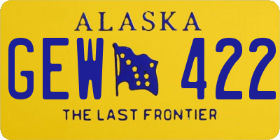 AK license plate GEW422